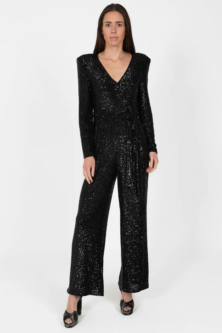 Sirens New York Sequin Jumpsuit - Black