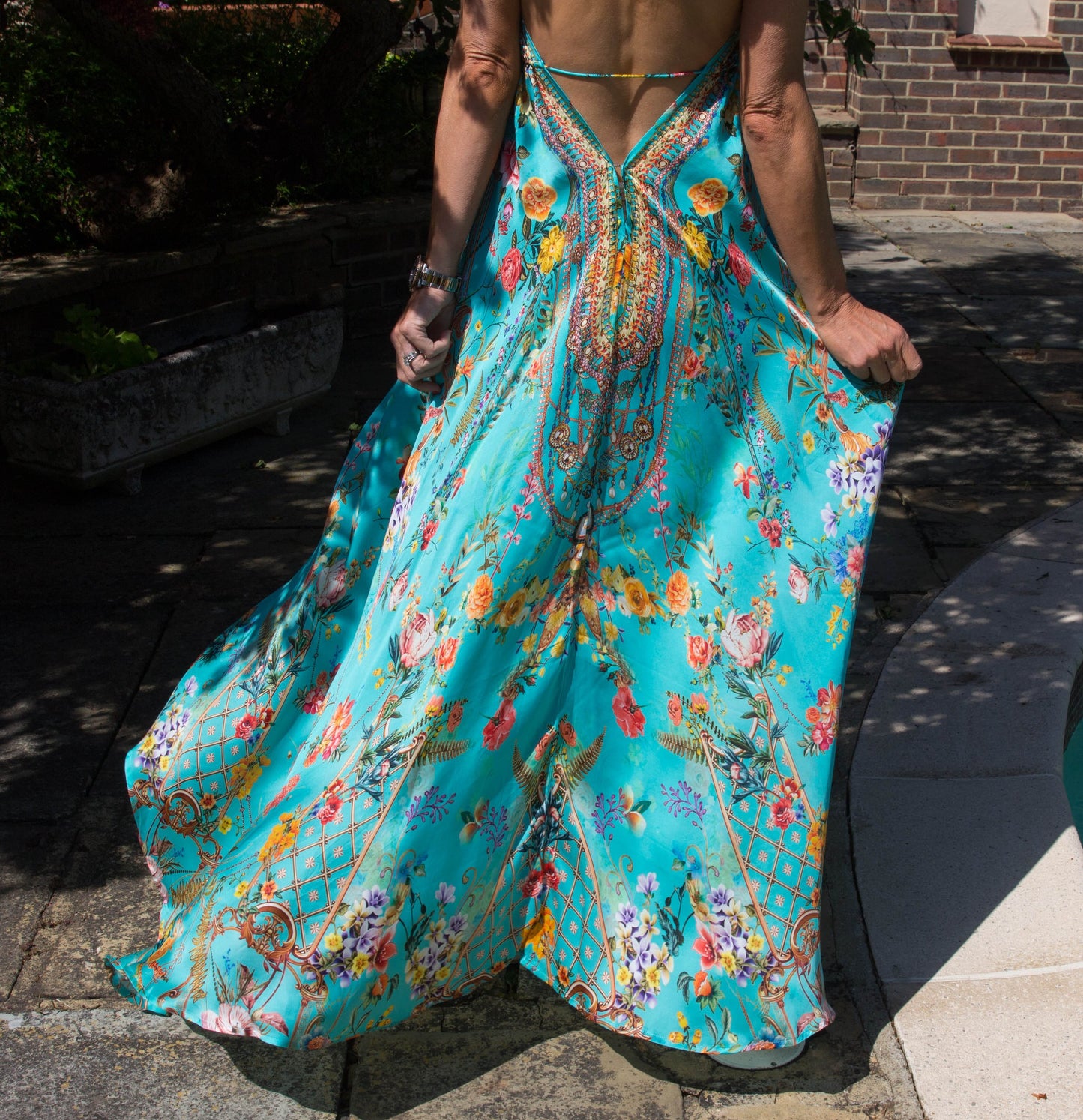 Sarai London Aqua Printed Dress