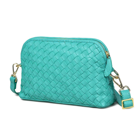Be;; & Fox Ira Hand Woven Cross Body in Teal