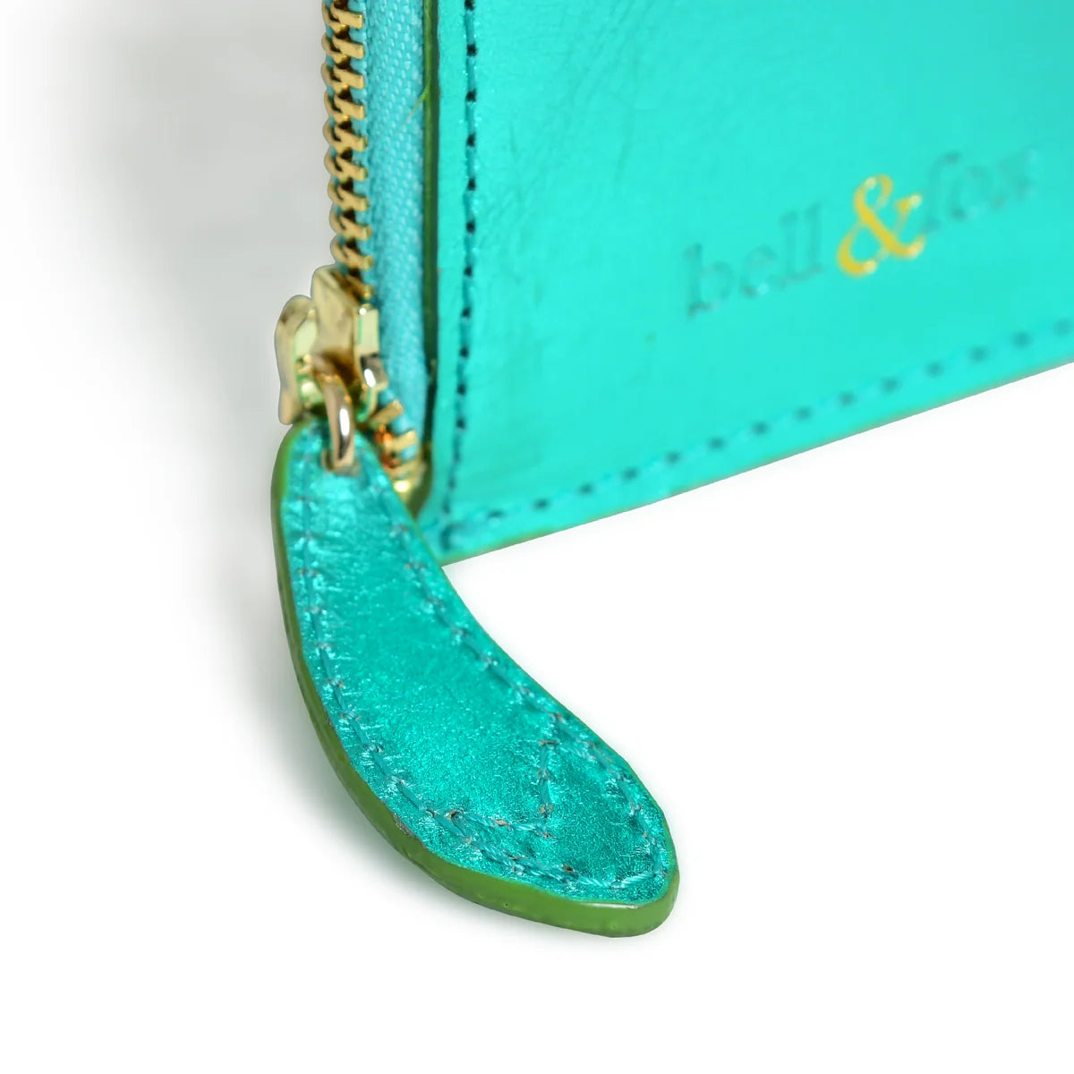 Bell & Fox Lia Cardholder in Emerald Metallic Leather
