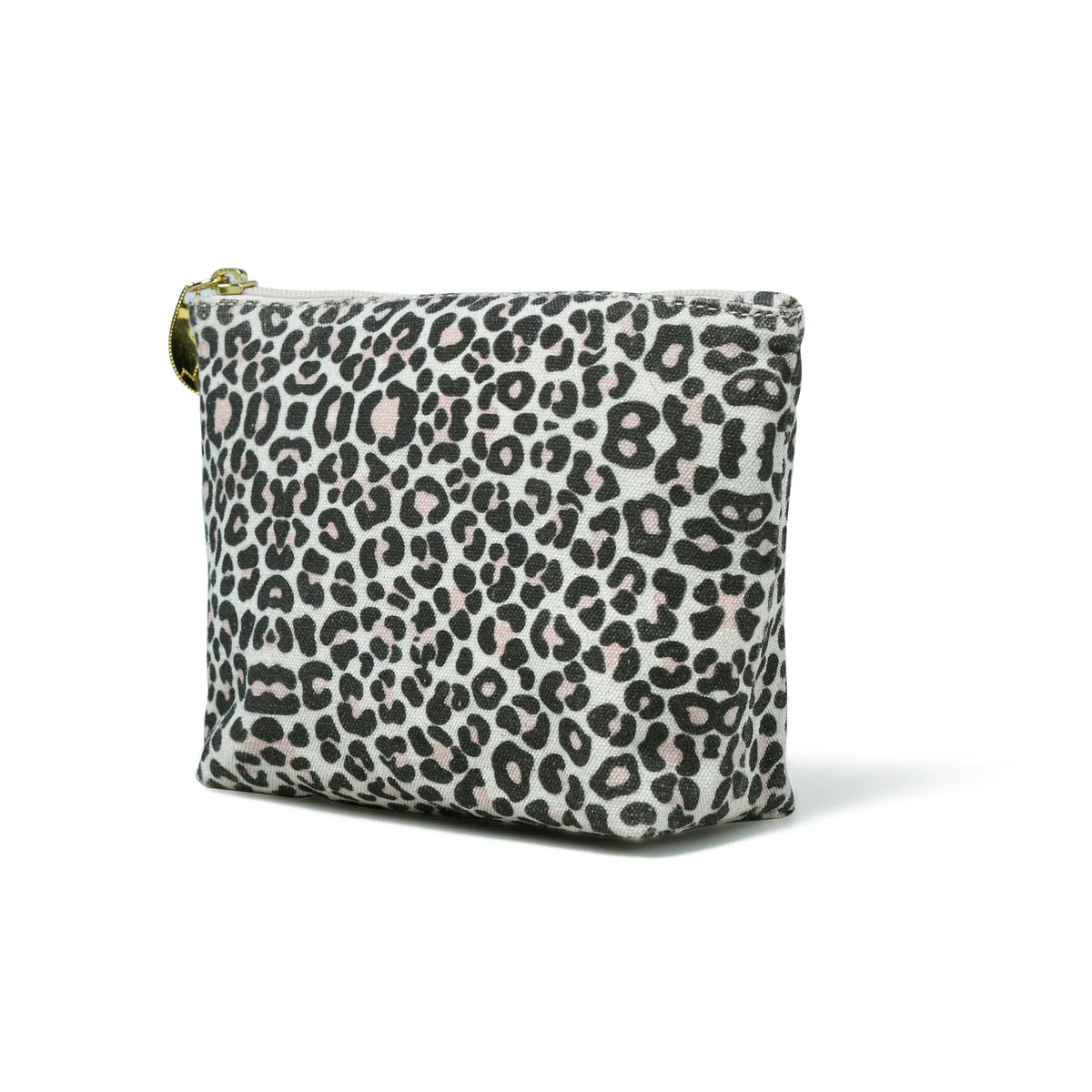 Bell & Fox Libby Pouch In Blush Leopard Print Canvas