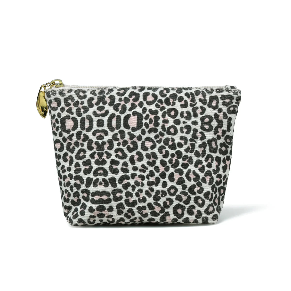 Bell & Fox Libby Pouch In Blush Leopard Print Canvas