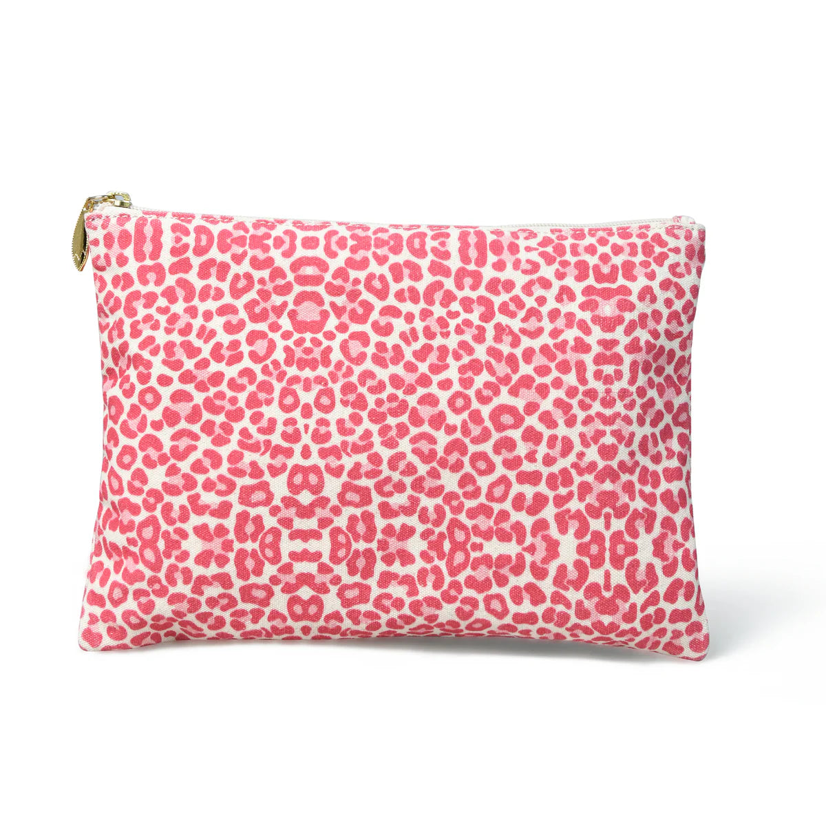 Bell & Fox Lily Pouch In Pink Leopard Print Canvas