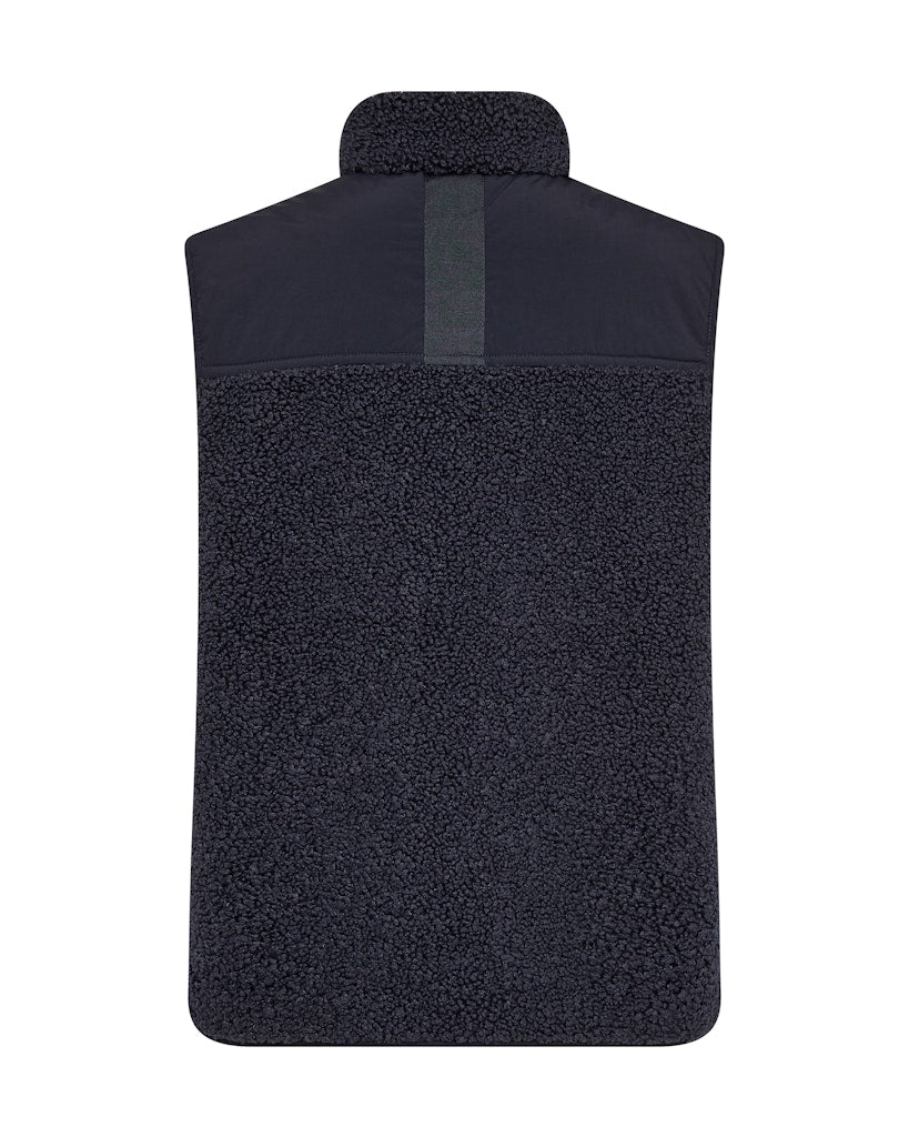 Mos Mosh Rowe Eli Teddy Vest Salute Navy