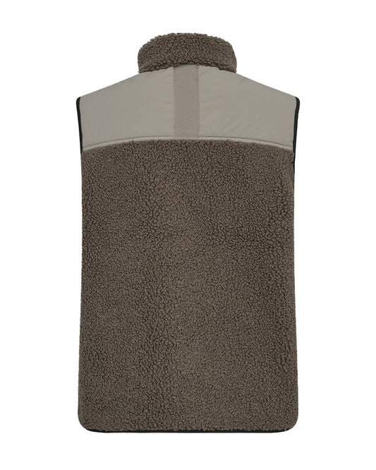 Mos Mosh Rowe Eli Teddy Vest Dusty Olive