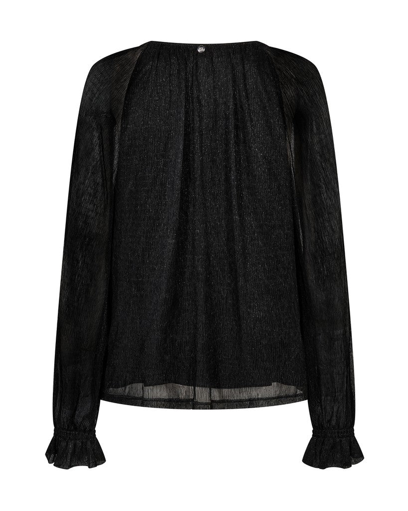 Mos Mosh Ximena Glam V Neck Blouse Black