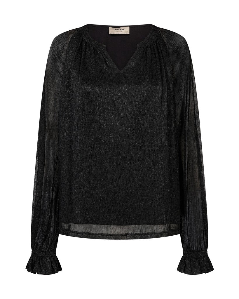 Mos Mosh Ximena Glam V Neck Blouse Black
