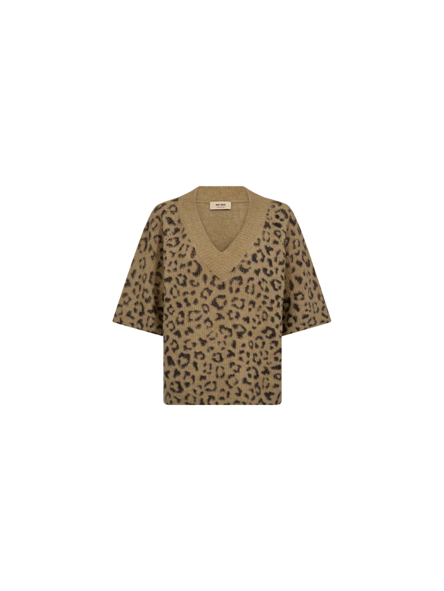 Mos Mosh Taci V Neck Leo Knit