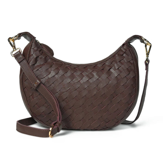 Bell & Fox Hand Woven Crossbody Chocolate Brown