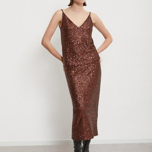 Ottod'Ame longuette skirt with sequins