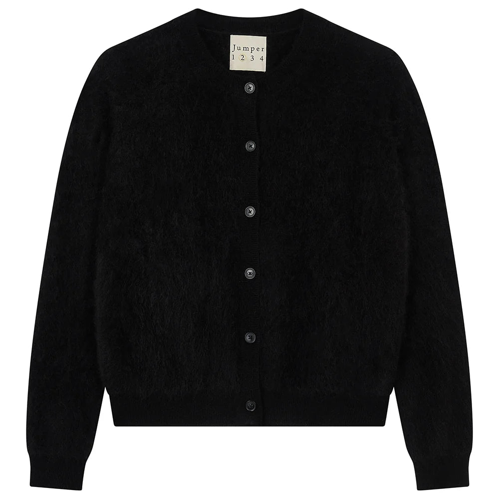 Jumper 1234 Brushed Cardigan Black