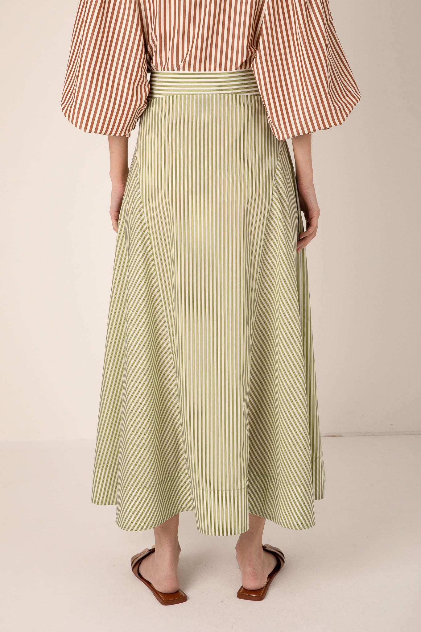 Vivere Fleur Stripe Skirt