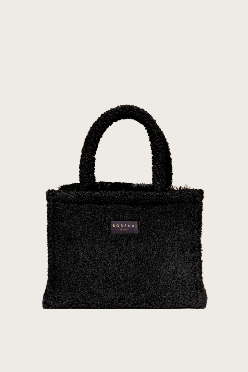 Sorena Teddy Black Medium Bag