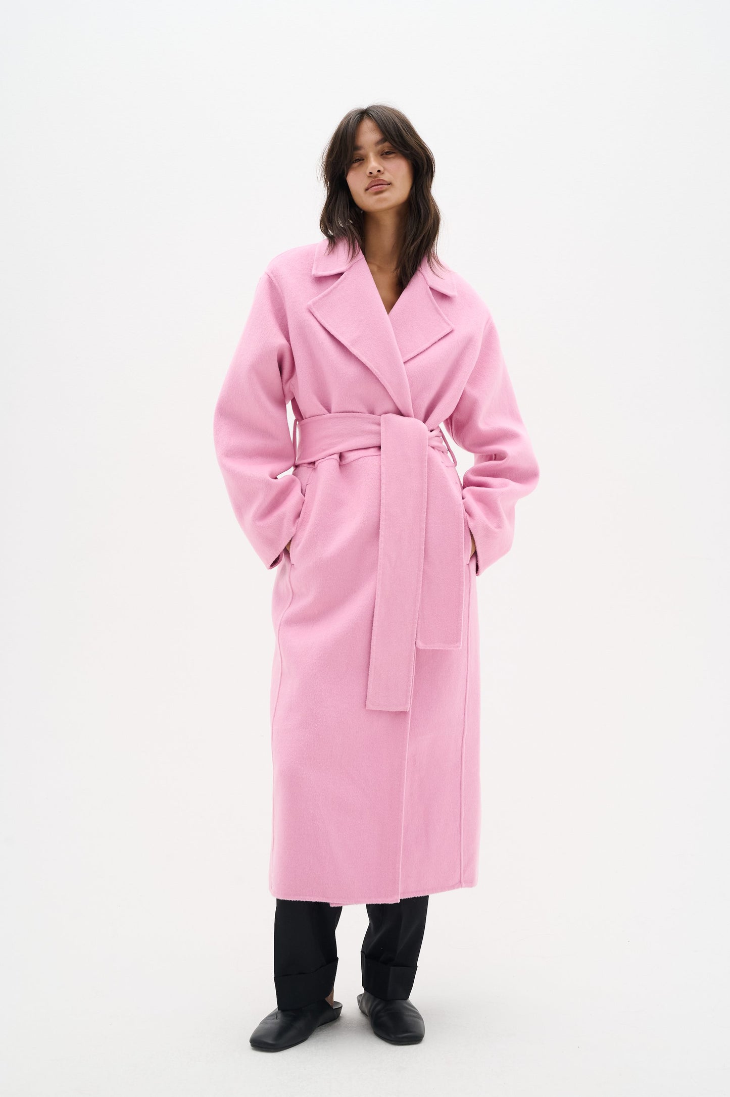 In Wear Tilla Long Coat - Cashmere Rose