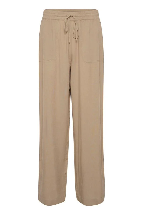 Kaffe Milia Long Wide Pants Chinchilla