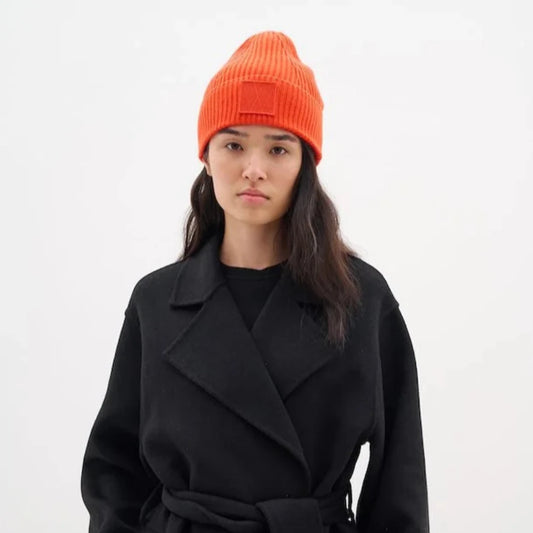 deep orange in wear kaxy beanie