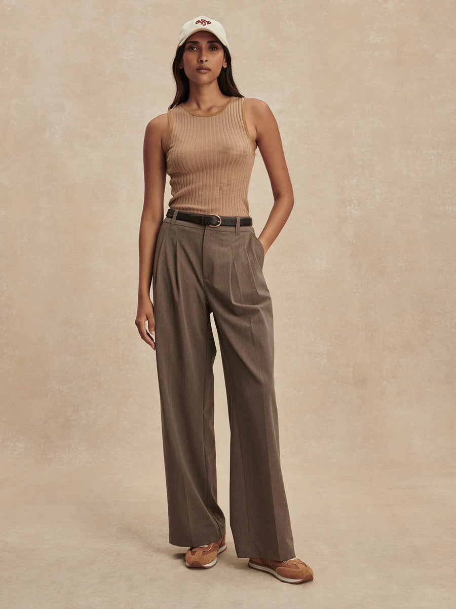Varley Alysha Wide Leg 29.5 Pine Bark Stripe