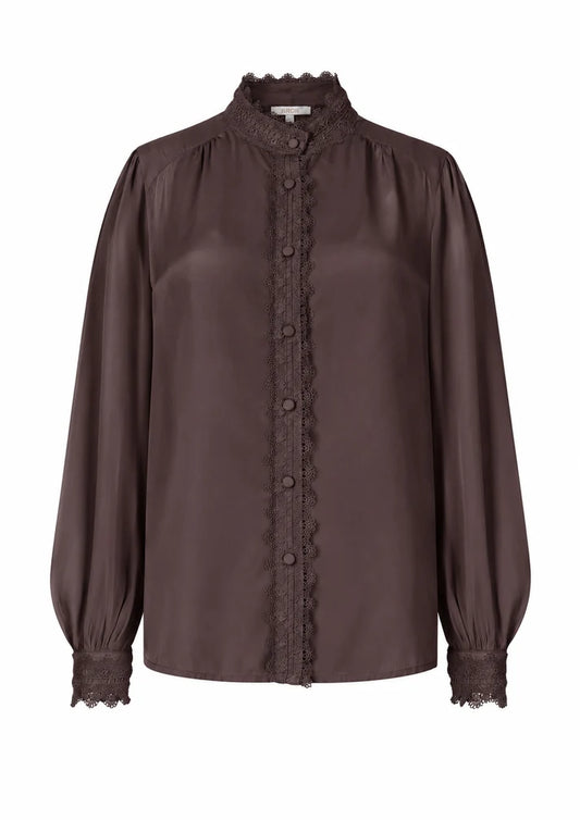 BRDR Mariella Blouse Dark Chocolate