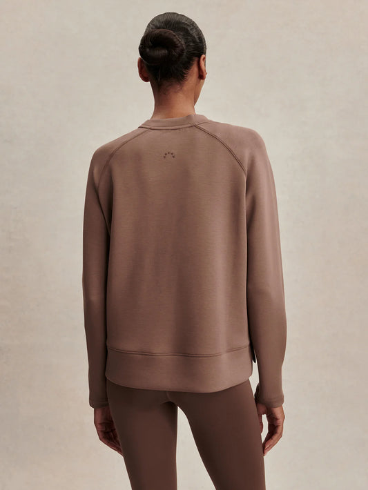 Varley Zosia Crew Neck in Coffee Quartz