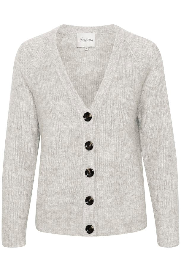 My Essential Wardrobe The Knit Cardigan - Grey Melange