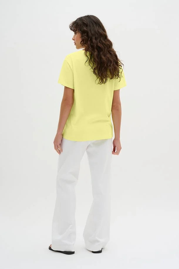 My Essential Wardrobe Hanne V Neck T Shirt - Lime Sherbet