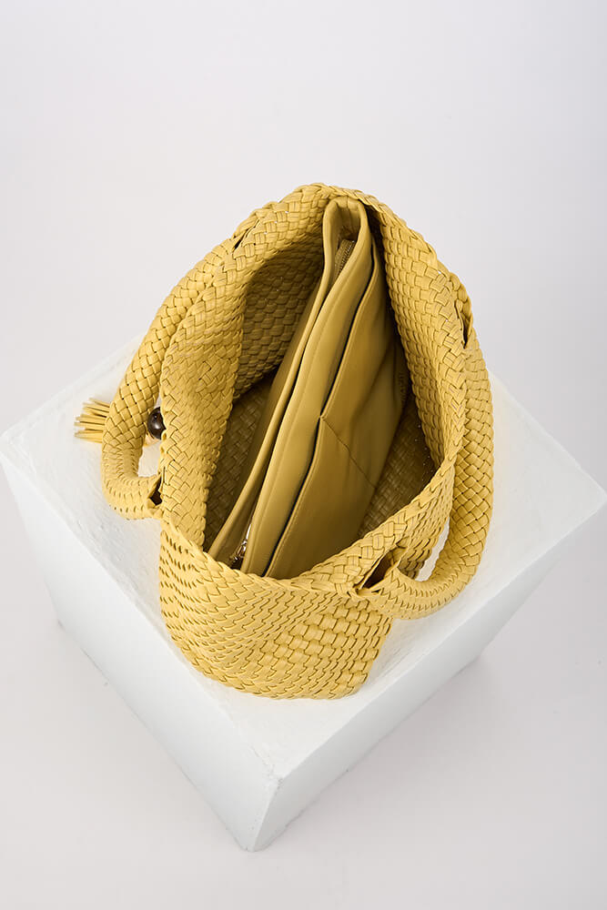 Luella Saskia Woven Hobo Tote Large