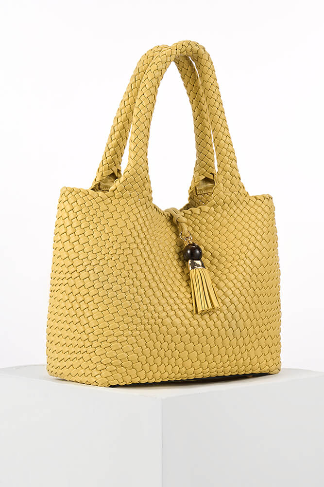 Luella Saskia Woven Hobo Tote Large
