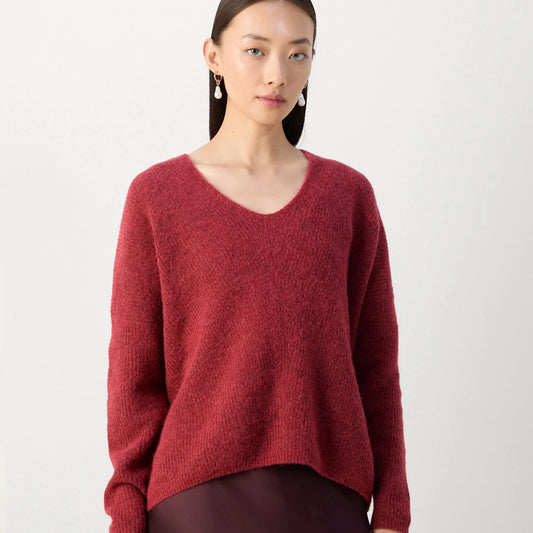 Mos Mosh Thora V Neck Garnet